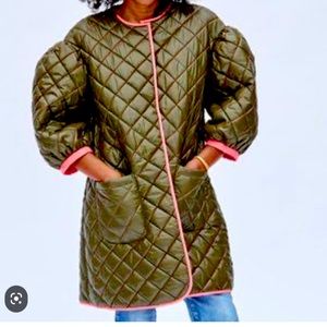 ❤️ CLARE V. VIVIER PUFFER REVERSIBLE QUILTED JACKET COAT BALLOON PUFF SLEEVES